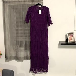 Wren & Ivory, lace, maxi dress